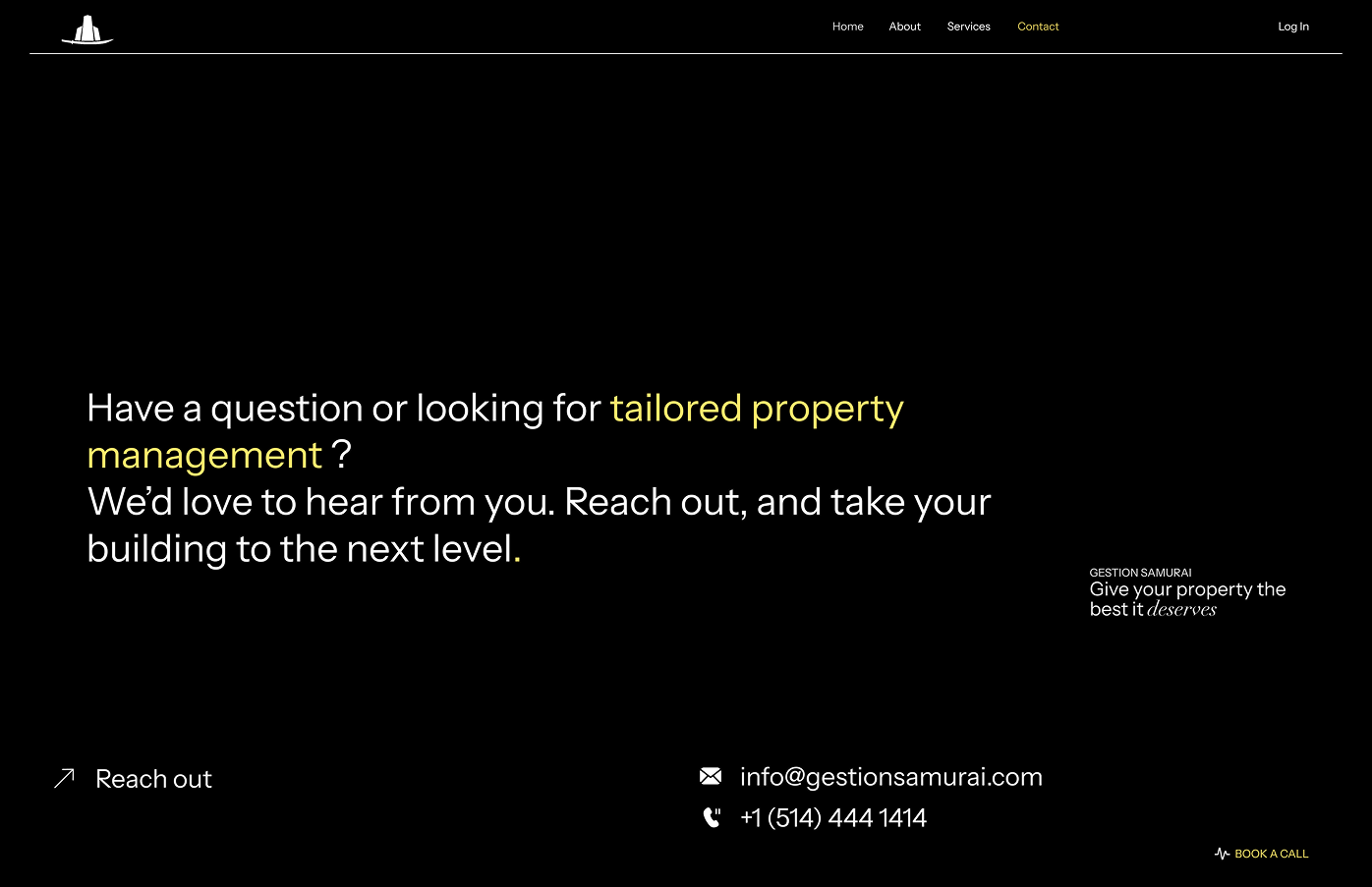 Gestion Samurai — Contact page